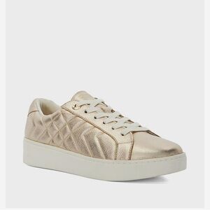 Womens gold Dune London 516 Egent sneakers Sz 9